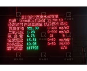 水泥厂排放环保公示大屏